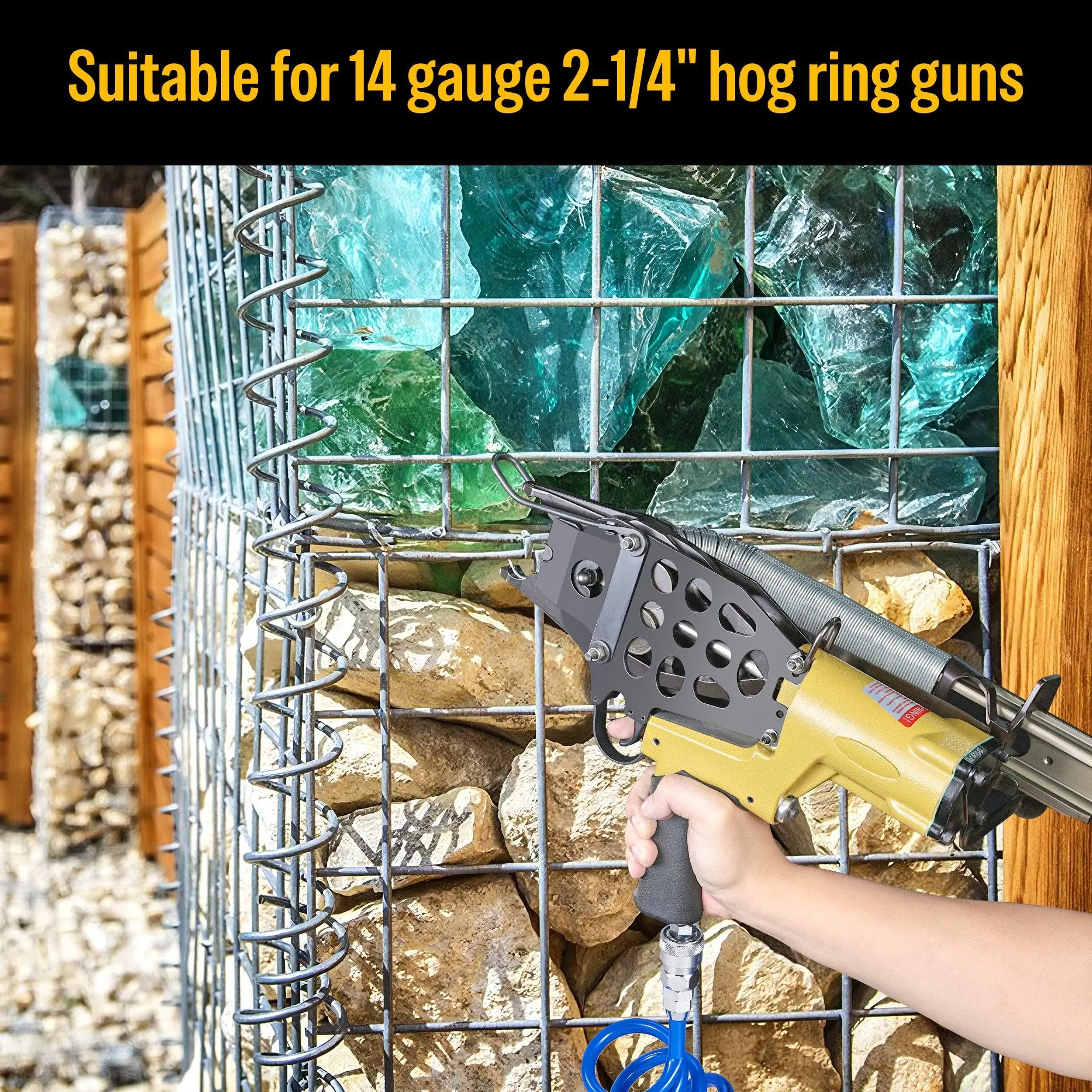 14 Gauge Galvanized Hog Rings - 2-1/4" Inner Crown