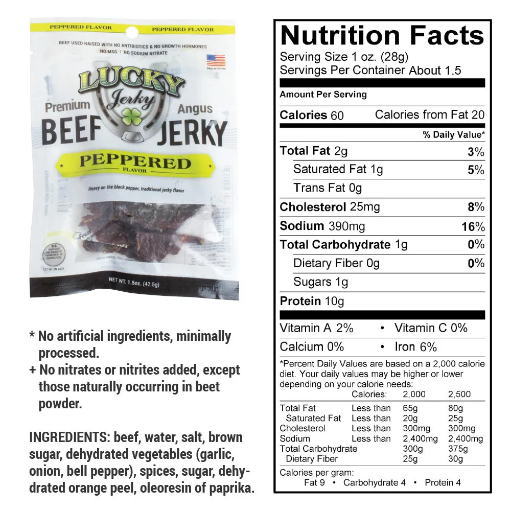 1.5oz Peppered Slab Jerky