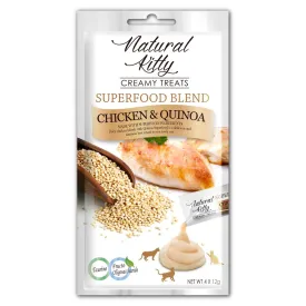 25% OFF (Exp 26Sep24): Natural Kitty Superfood Blend Chicken & Quinoa Creamy Liquid Cat Treats 48g