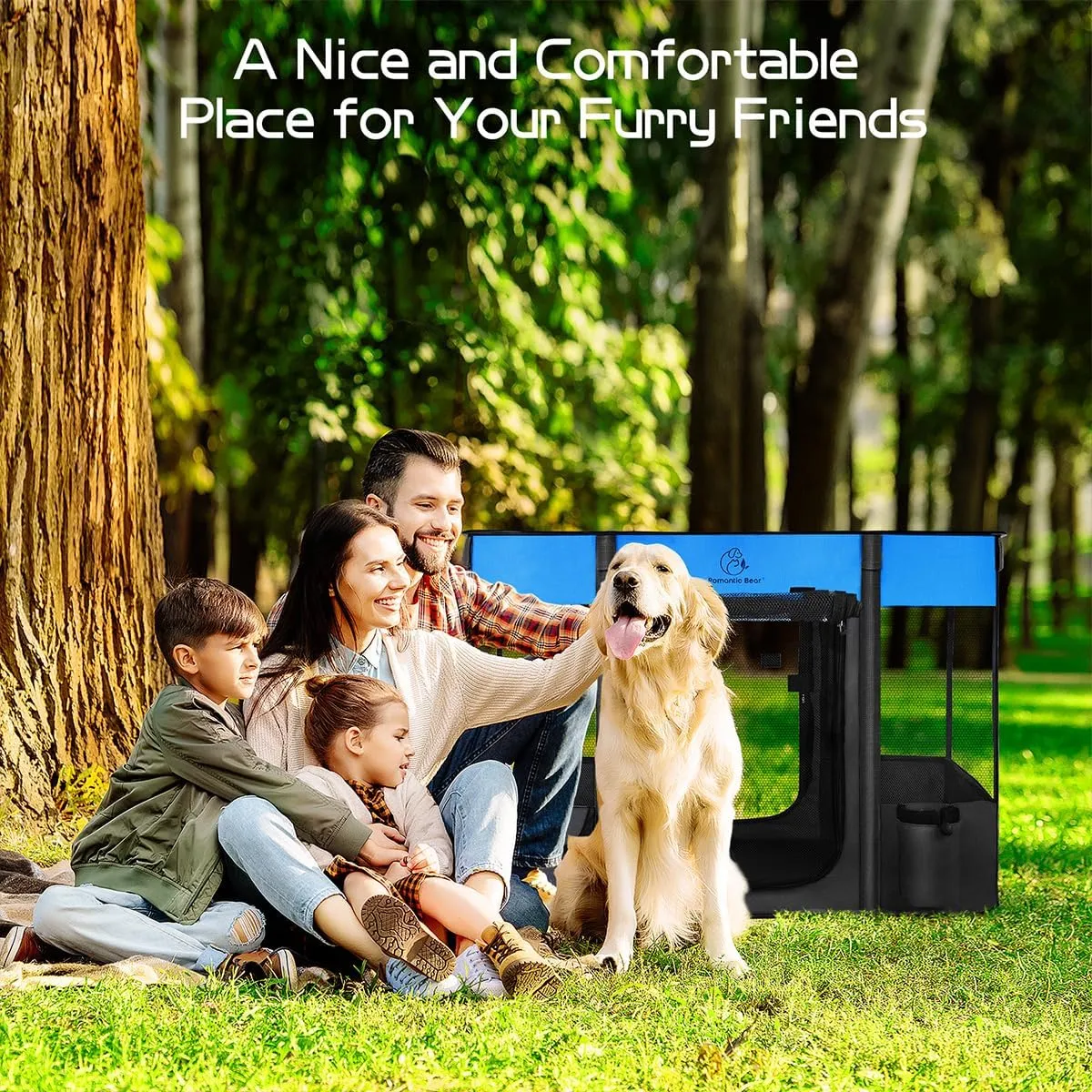 44x34x24 Inches Dog Playpen,Pet Playpen,Foldable Puppy Cat Playpen,Portable Exercise Kennel Tent Crate,Water-Resistant Breathable Shade Cover,Indoor Outdoor Travel Camping Use for Small Animals(L)