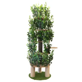 7-Foot Cat Tree Tower with Scratching Posts & Multi-Level Perches - Ultimate Kitty Playground for Climbing, Scratching, and Lounging