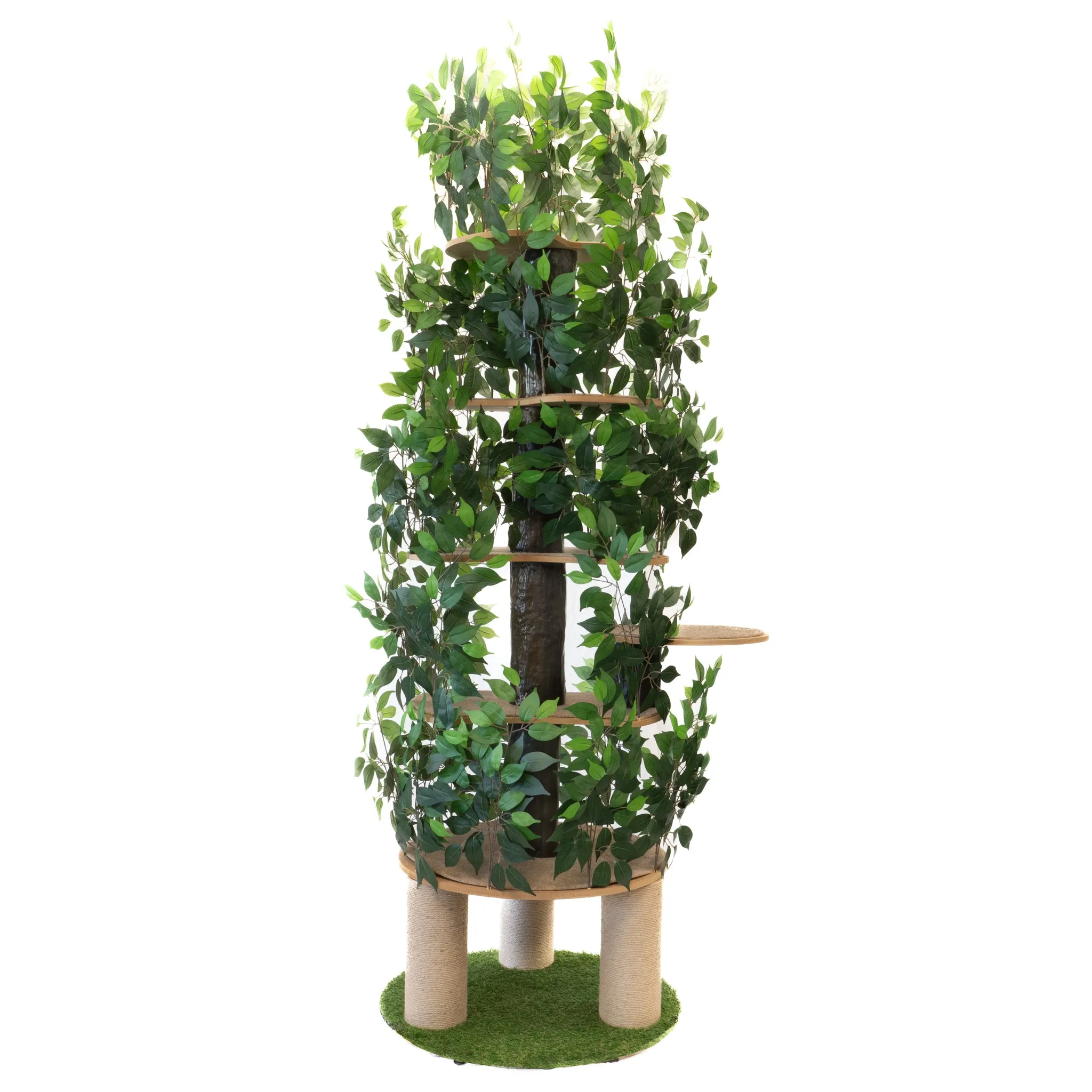7-Foot Cat Tree Tower with Scratching Posts & Multi-Level Perches - Ultimate Kitty Playground for Climbing, Scratching, and Lounging