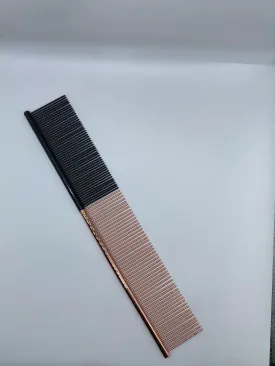 9.75" Black Fine/Copper Fusion Long Pin Fluff Comb