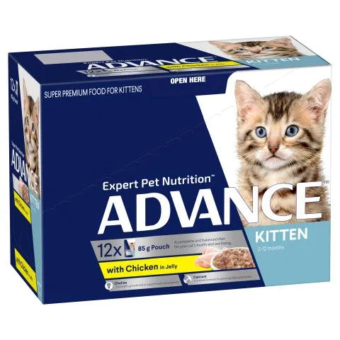 Advance Kitten Wet Chicken in Jelly 85g 12-Pack