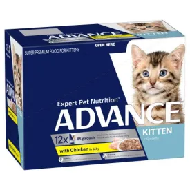Advance Kitten Wet Chicken in Jelly 85g 12-Pack