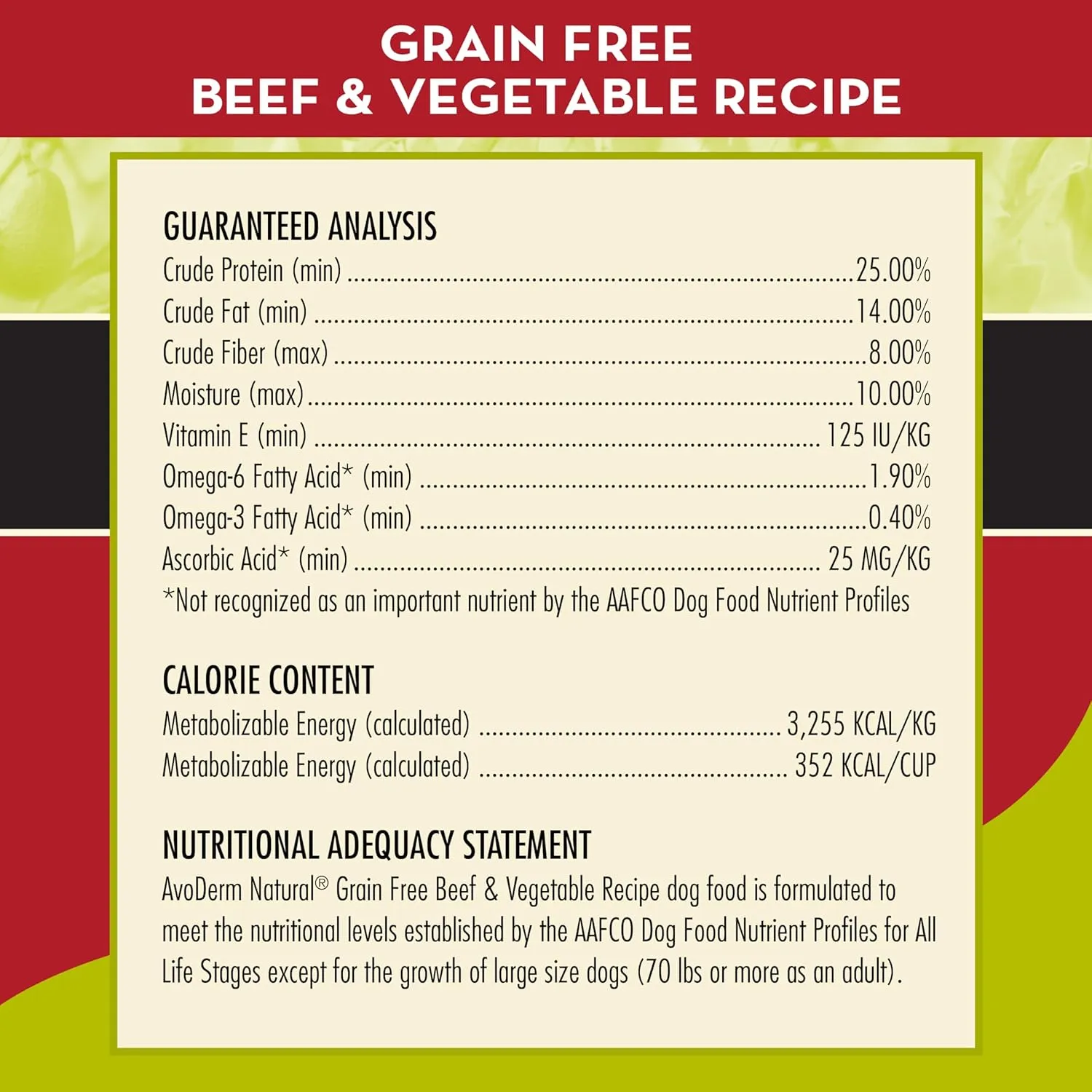 AvoDerm Grain Free Beef and Vegetables Recipe Dry Dog Food, All Life Stages, 24lb bag