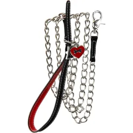 Black & Red Leather Leash
