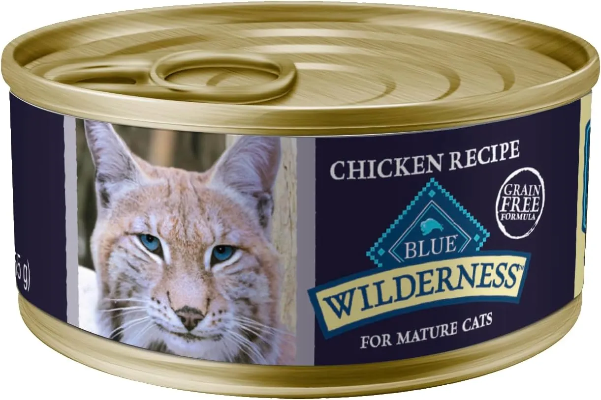 Blue Buffalo Wilderness High-Protein Grain-Free Wet Food For Adult Cats 7 , Chicken Recipe, 5.5-oz., 24-count