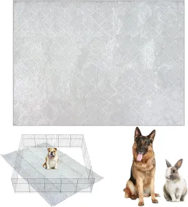 BNOSDM 91x63In Rabbit Cage Liner Extra Large Washable Bunny Mats Reusable Floor Protect Rug with Anti Slip Bottom Pet Dog Playpen Pad for Rabbit Puppy Guinea Pig Ferret, Grey