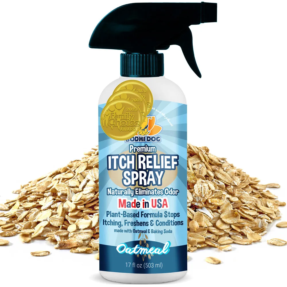 Bodhi Dog Itch Relief Spray | Natural Soothing Relief for Dry, Itchy, Bitten or Allergy Damaged Skin Treatment | Anti Itch Spray for Dogs & Cats | Made in USA (Oatmeal)
