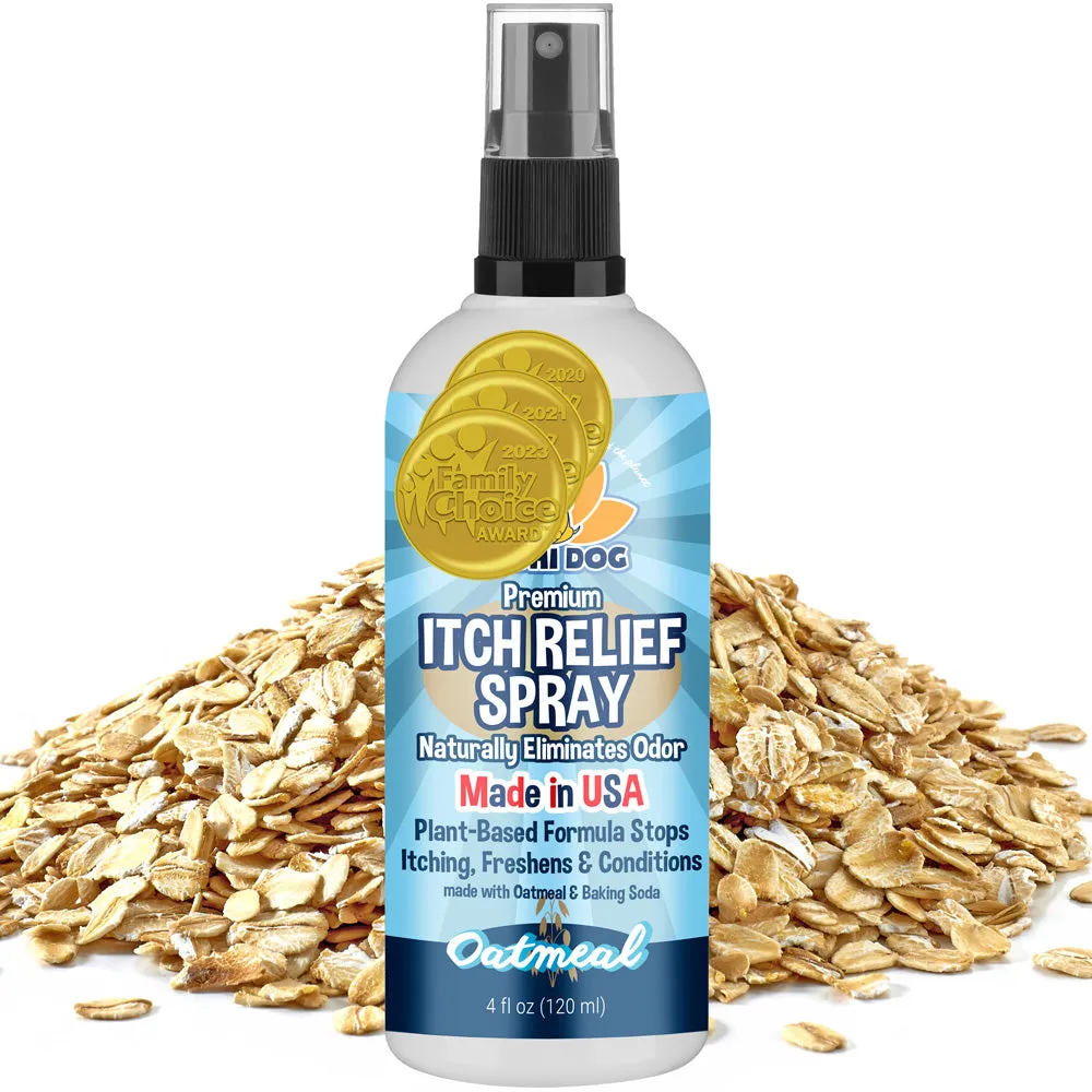 Bodhi Dog Itch Relief Spray | Natural Soothing Relief for Dry, Itchy, Bitten or Allergy Damaged Skin Treatment | Anti Itch Spray for Dogs & Cats | Made in USA (Oatmeal)