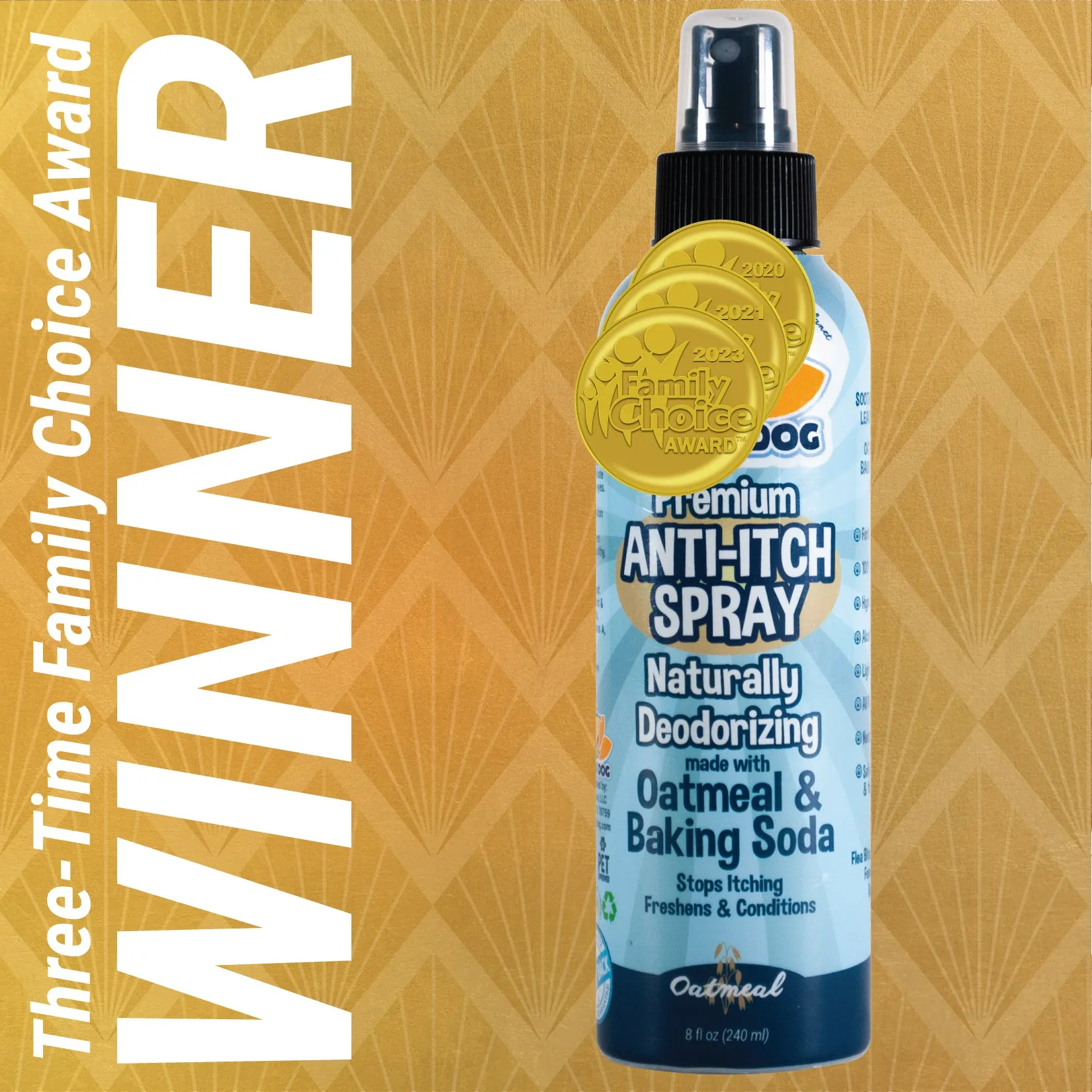 Bodhi Dog Itch Relief Spray | Natural Soothing Relief for Dry, Itchy, Bitten or Allergy Damaged Skin Treatment | Anti Itch Spray for Dogs & Cats | Made in USA (Oatmeal)