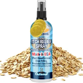 Bodhi Dog Itch Relief Spray | Natural Soothing Relief for Dry, Itchy, Bitten or Allergy Damaged Skin Treatment | Anti Itch Spray for Dogs & Cats | Made in USA (Oatmeal)