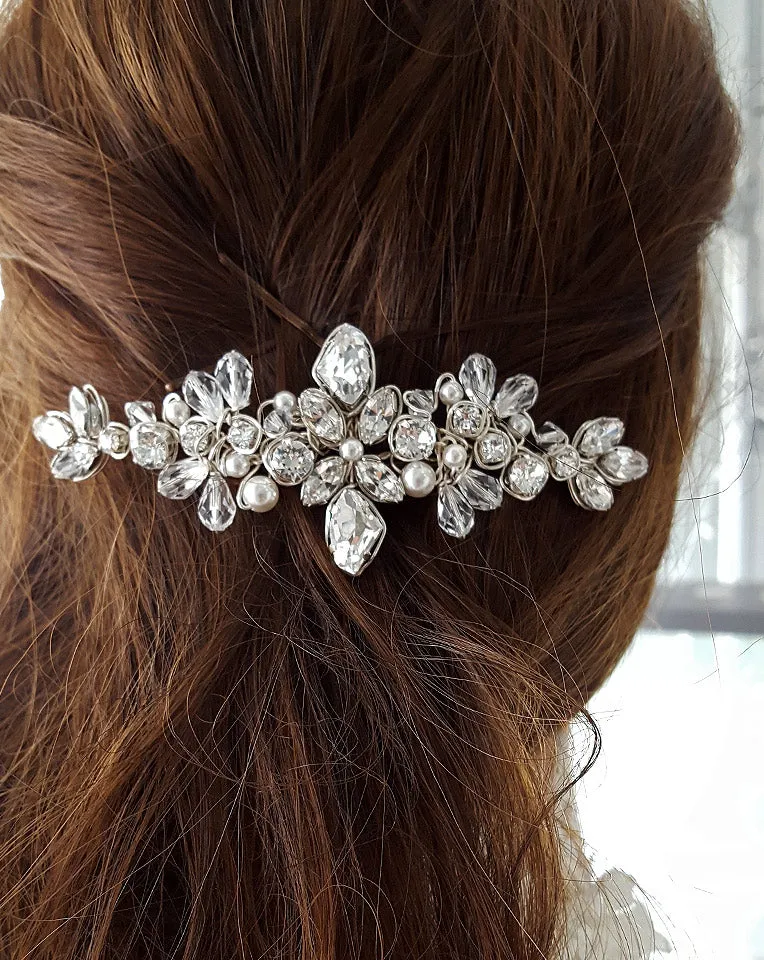 Bridal headpiece - BEST SELLER - small classic crystal side or veil comb - baby Dionsyia by Kezani