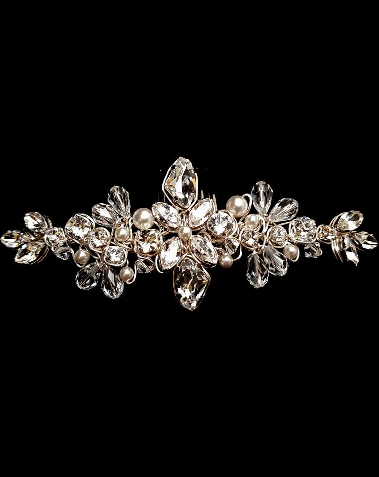 Bridal headpiece - BEST SELLER - small classic crystal side or veil comb - baby Dionsyia by Kezani