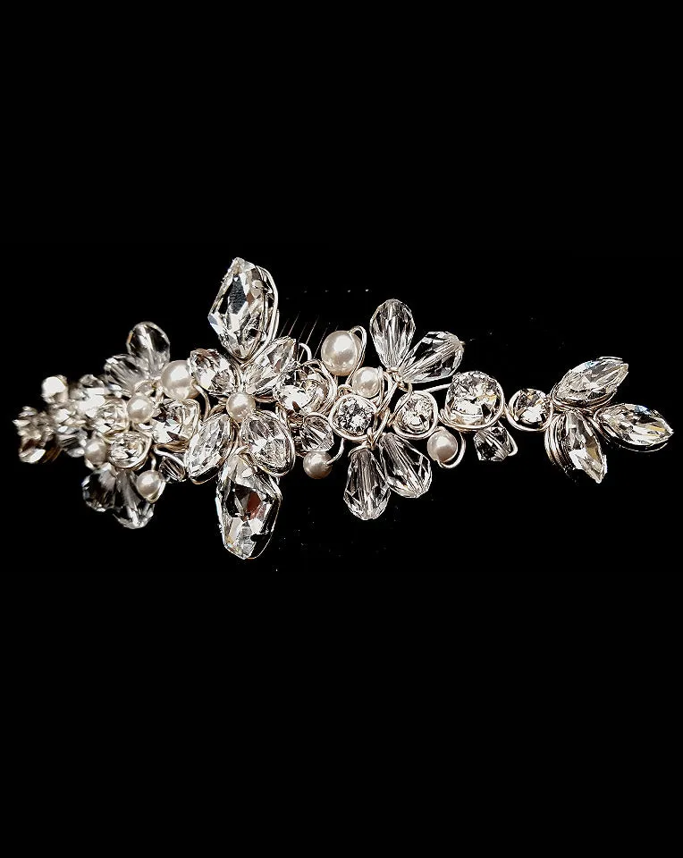 Bridal headpiece - BEST SELLER - small classic crystal side or veil comb - baby Dionsyia by Kezani