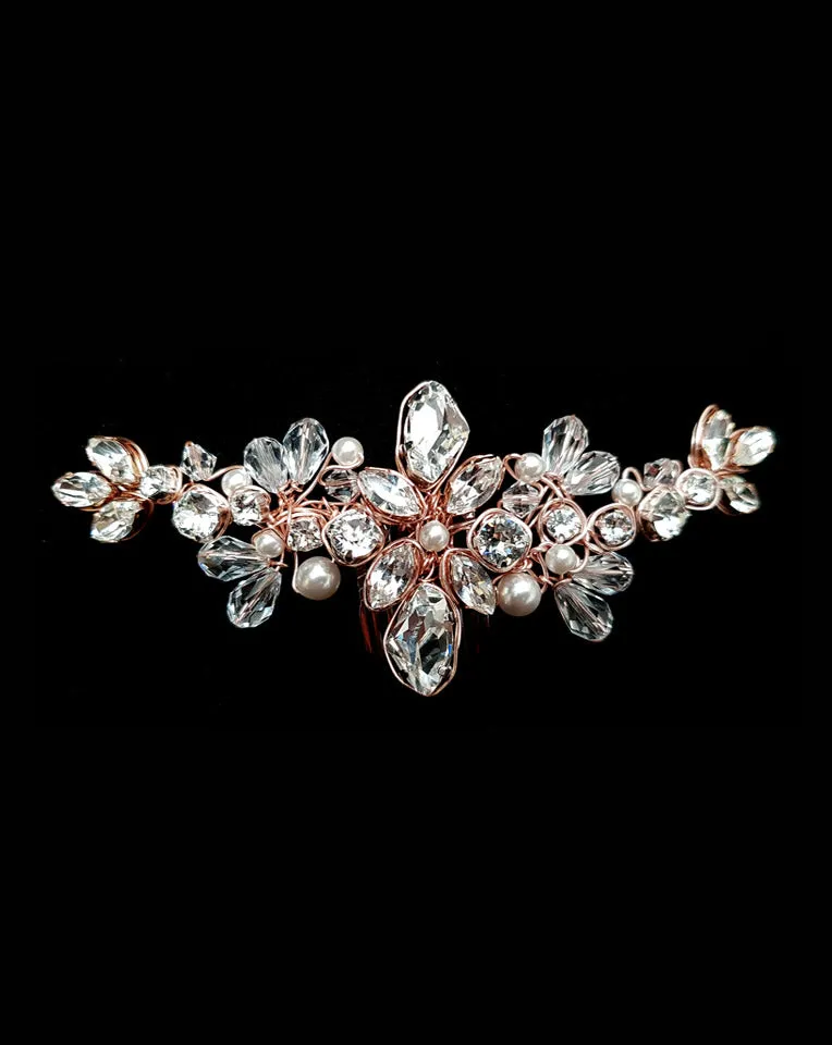 Bridal headpiece - BEST SELLER - small classic crystal side or veil comb - baby Dionsyia by Kezani