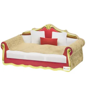 Cat Cardboard Scratcher Lounge Sofa Bed with Catnip 58 x 29.5 x 29cm