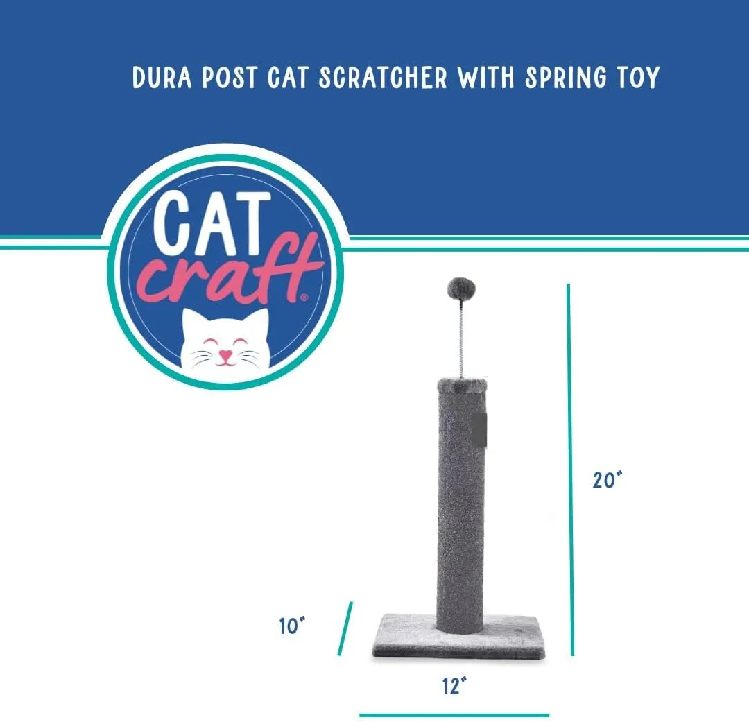Cat Craft 20 Inch Carpet Cat Scratching Post, 2 Pack