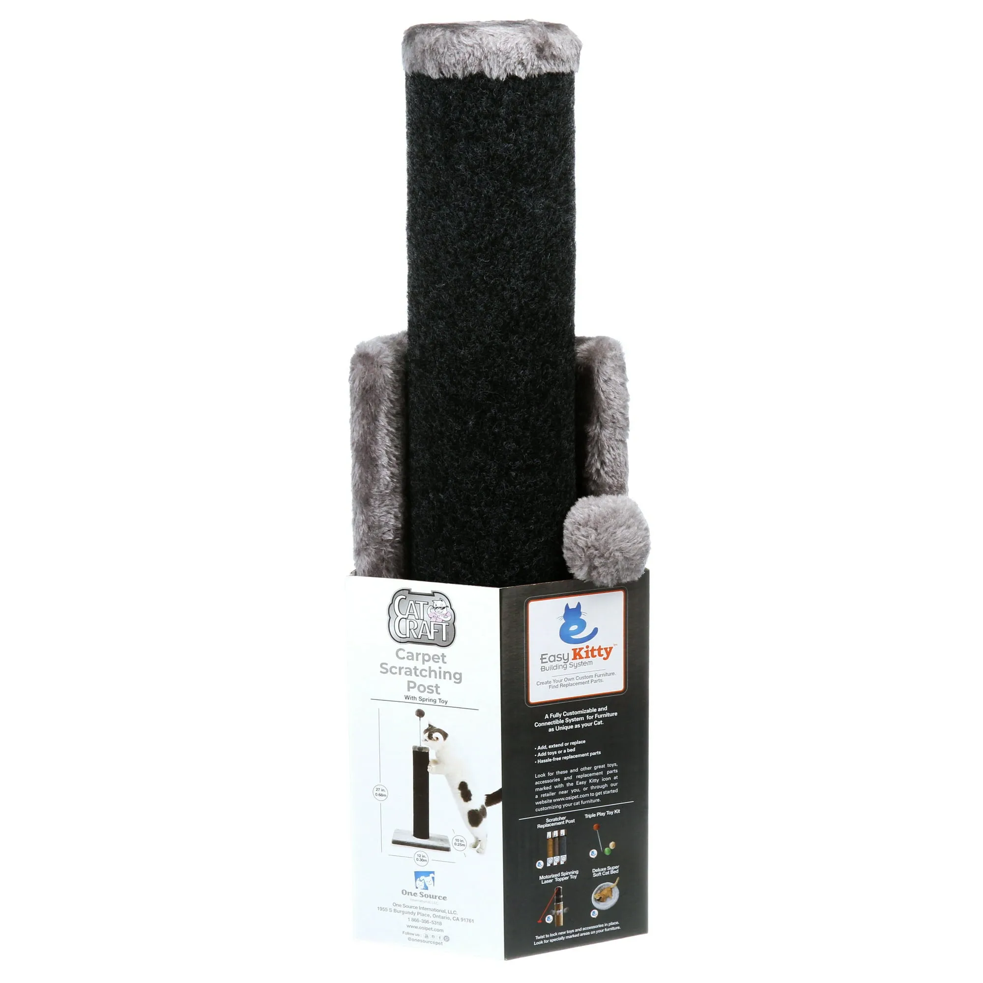 Cat Craft 20 Inch Carpet Cat Scratching Post, 2 Pack