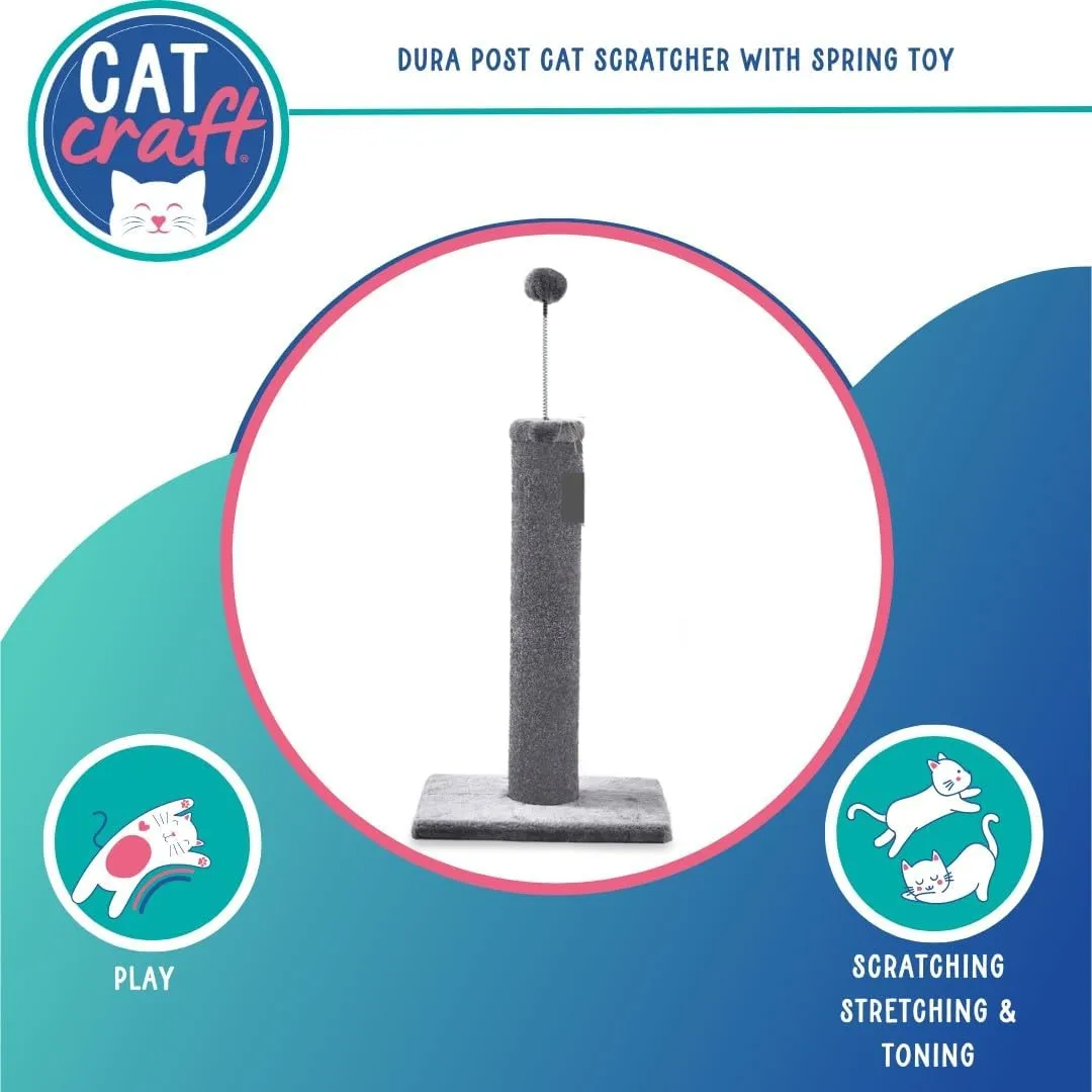 Cat Craft 20 Inch Carpet Cat Scratching Post, 2 Pack