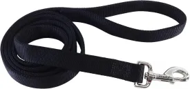 Coastal Pet Double-Ply Dog Leash - Bolt Snap Attachment to Collars and Harnesses - Nylon Dog Walking Leash for Small, Medium and Large Dogs - Black - 1" x 6'