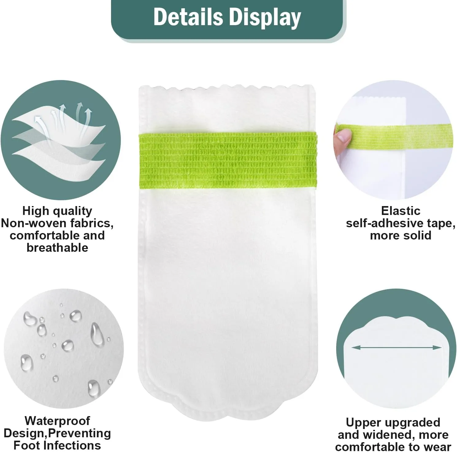 Disposable Waterproof Dog Booties for Paw Protection, Dog Paw Socks Protector for Small Medium Dogs, Puppy Shoes with Adjustable Straps for Floors