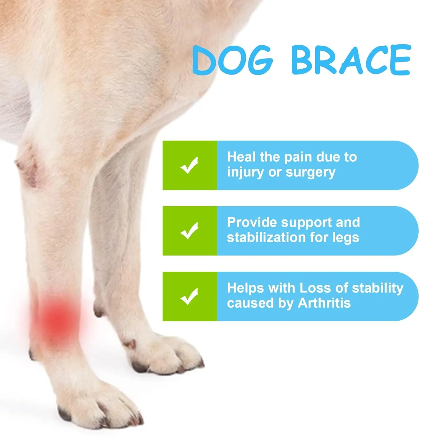 Dog Canine Front Leg Brace Paw Compression Sleeve Joint Wraps - Protects Wounds Stop Licking & Prevents Injuries, Sprains Helps with Loss of Stability from Arthritis - XXSmall