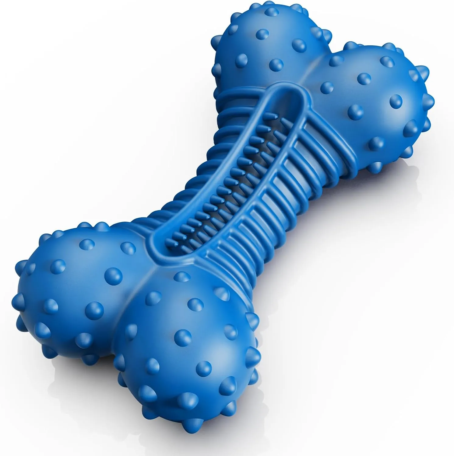 Dog Toys for Aggressive Chewers, Dog Toys for Medium Large Dogs, Natural Rubber Bone Dog Chew Toys with Beef Flavor, Indestructible Toy, Chew Toys for Aggressive Chewers(Dark Blue)