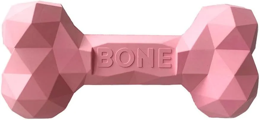 Durable Dog Chew Toy for Treats and Peanut Butter, All Natural Rubber (S, Pink)