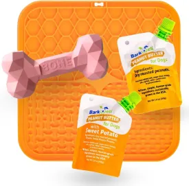 Durable Dog Chew Toy for Treats and Peanut Butter, All Natural Rubber (S, Pink)