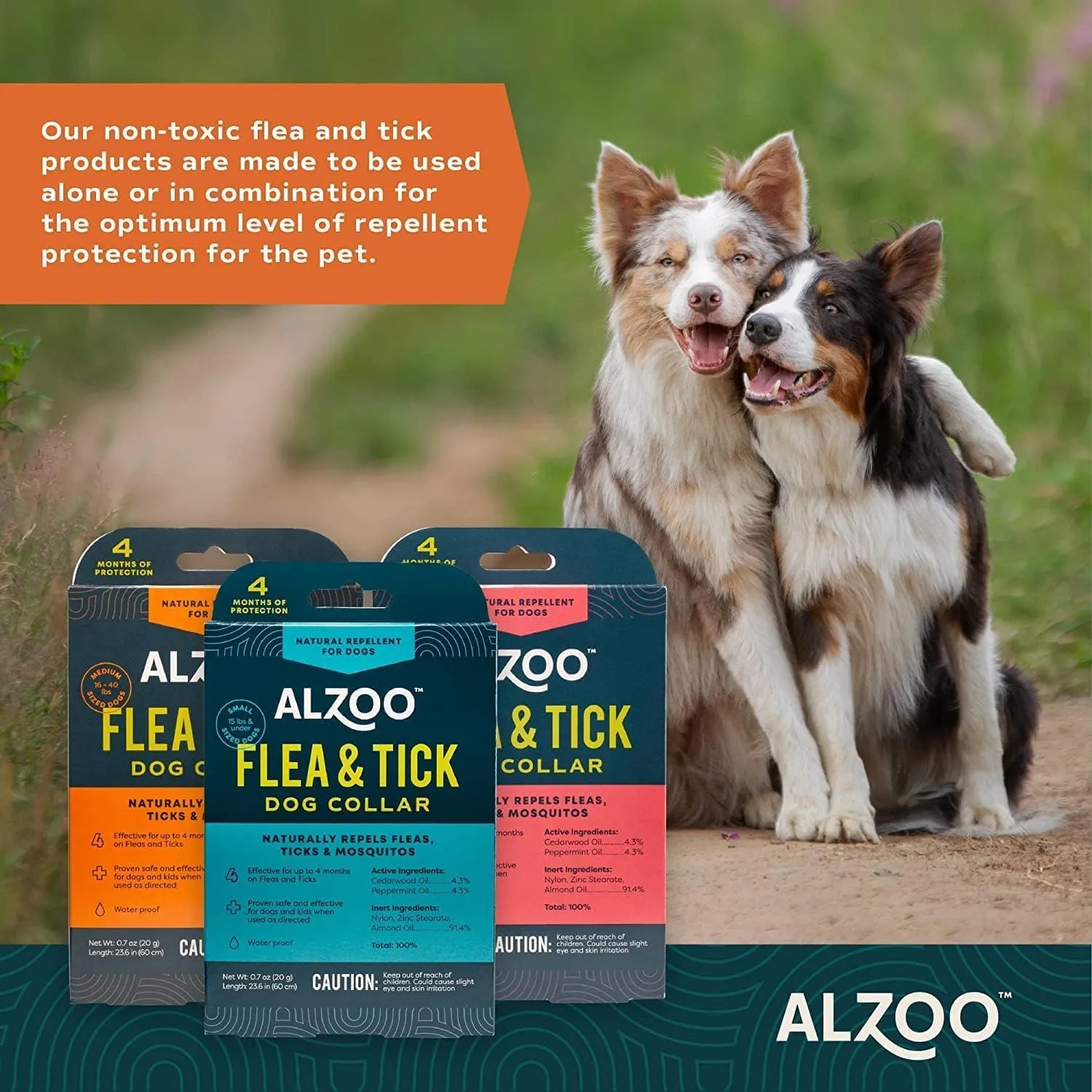 Flea & Tick Dog Collar, Helps Repel Fleas, Ticks & Mosquitoes, 100% Plant-Based Active Ingredients, Phthalates and PVC Free, Up to 4 Months Protection, for Small Dogs: 15 lbs & Under, Single