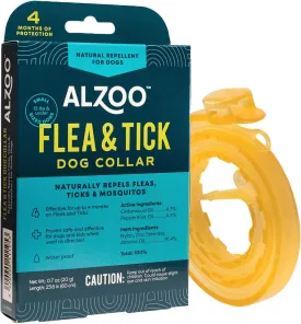 Flea & Tick Dog Collar, Helps Repel Fleas, Ticks & Mosquitoes, 100% Plant-Based Active Ingredients, Phthalates and PVC Free, Up to 4 Months Protection, for Small Dogs: 15 lbs & Under, Single