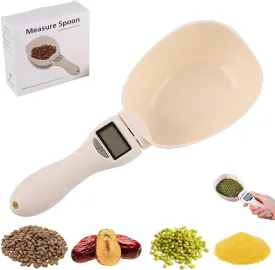 Food Measuring Scoop Scale,Digital Measuring Spoon,Pet Food Measuring Scoop Scale,Weighing Spoon Scale 800g / 0.1g Highly Accurate Measuring,for Kitchen Gadgets and Dispensing Condiments(1Pc)