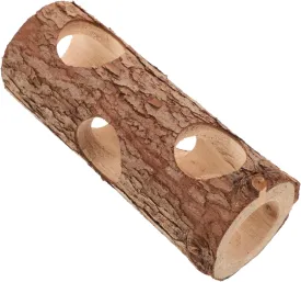 Happyyami Hamster Tunnel Hideout Small Animal Wooden Activity for Hamsters Rabbits Gerbils Fun Safe Multi Chamber Hideaway for Small Pets for Play Rest