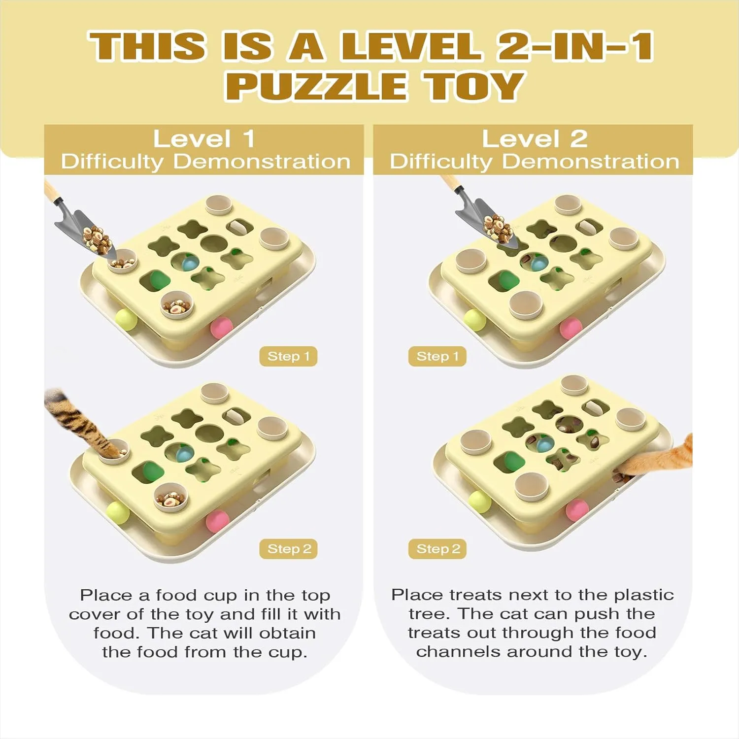 KADTC Cat Puzzle Games Level 3 in 1 Intelligence Mind Game Track Balls Kitten Food Puzzles Toy For Indoor Cats Sensory Activity Enrichment Toys Treat Feeder Entertainment Mental Stimulation Kitty Gift