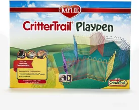 Kaytee CritterTrail Playpen with Mat for Pet Gerbils, Hamsters or Mice Blue Small
