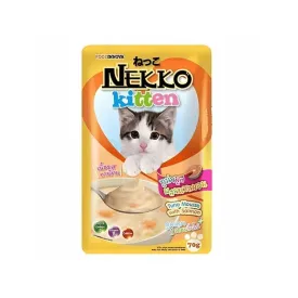Nekko Kitten Pouch Tuna Mousse With Salmon (70g)