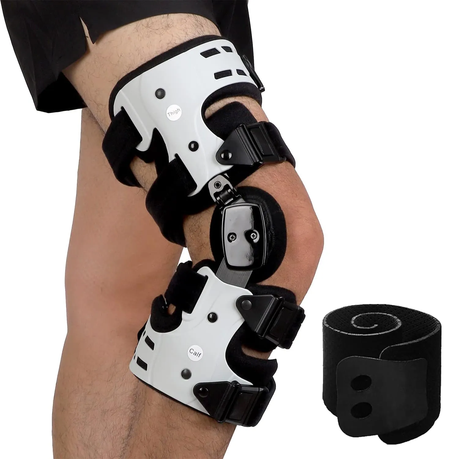 Orthomen Unloader Knee Brace for Arthritis Pain Relief, Offloading Lateral OA Knee Support with Anti-slip Strap Design Bone on Bone & Osteoarthritis for Men and Women, Right