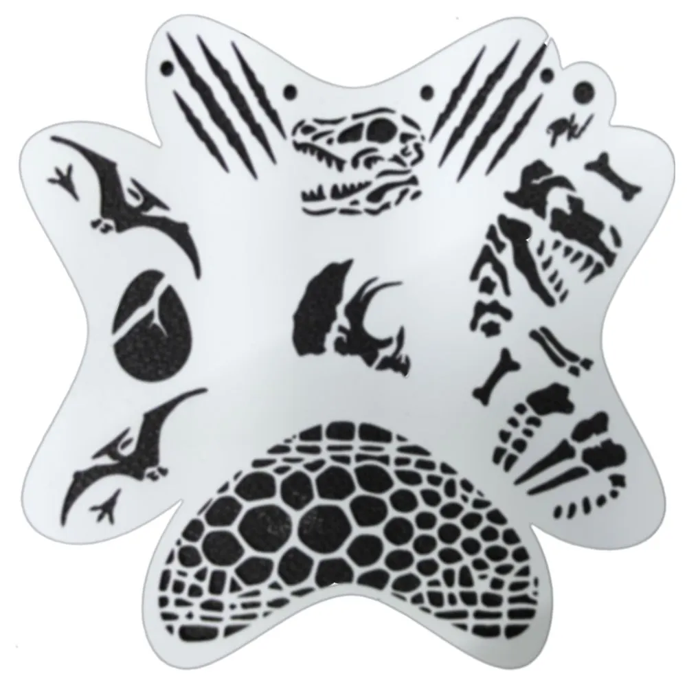 PK | FRISBEE Face Painting Stencil | NEW Mylar - Dinosaurs - B5