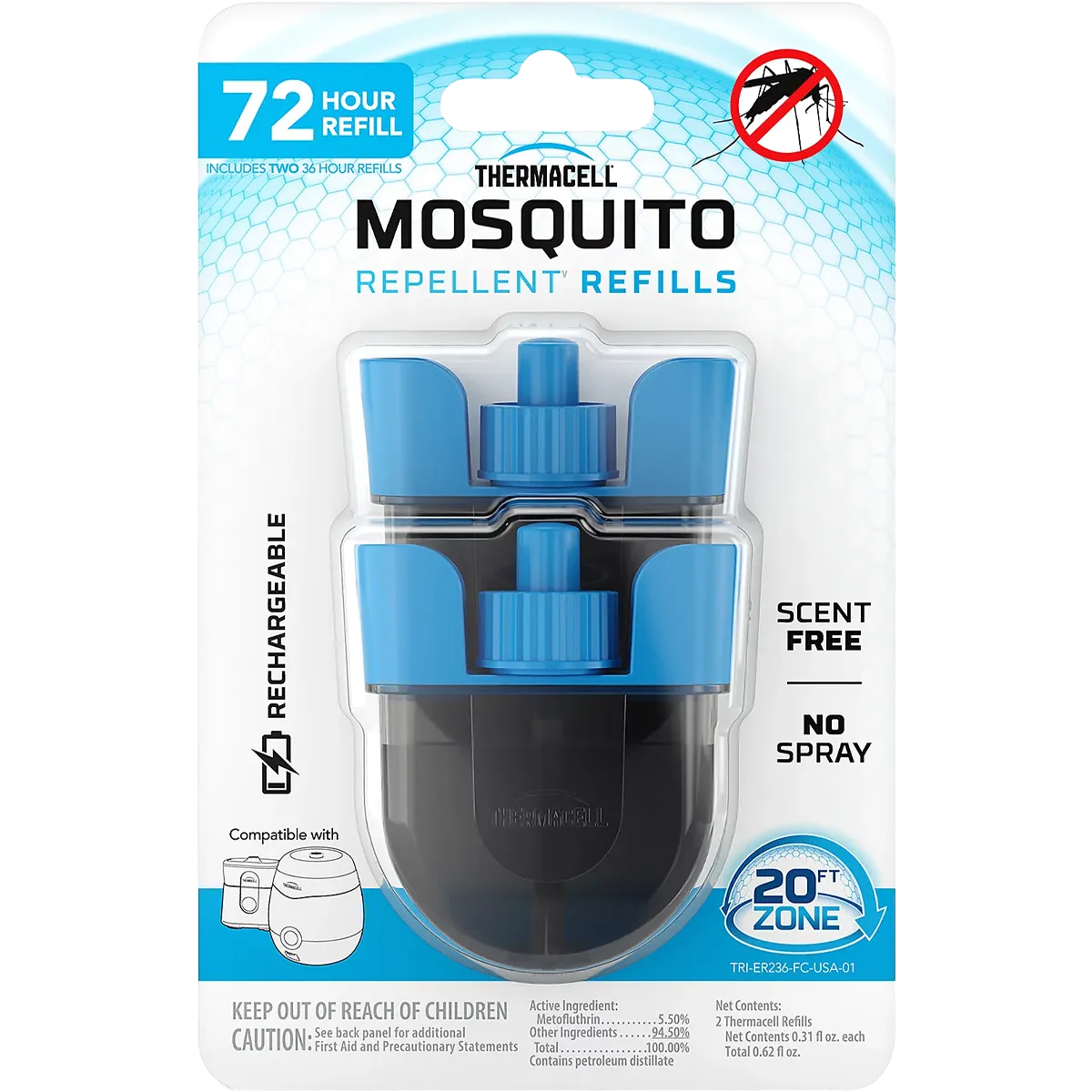 Rechargeable Mosquito Repellent - 2 Pack