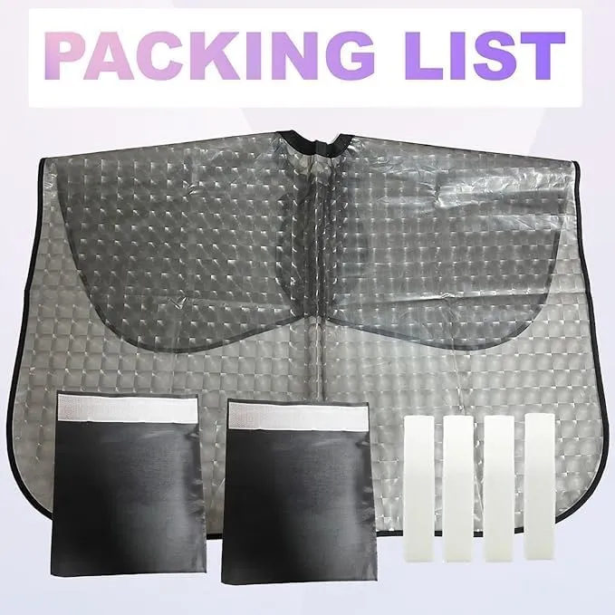 Waterproof Post Surgery Shower Cape Cover  Mastectomy, Chest, Shoulder Surgery Protection with Drain Pockets