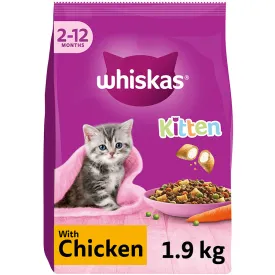 Whiskas 2-12 Months Complete Dry Kitten Food With Chicken