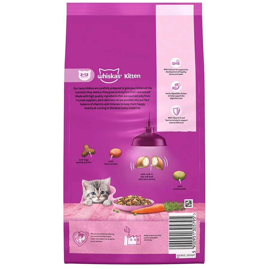 Whiskas 2-12 Months Complete Dry Kitten Food With Chicken