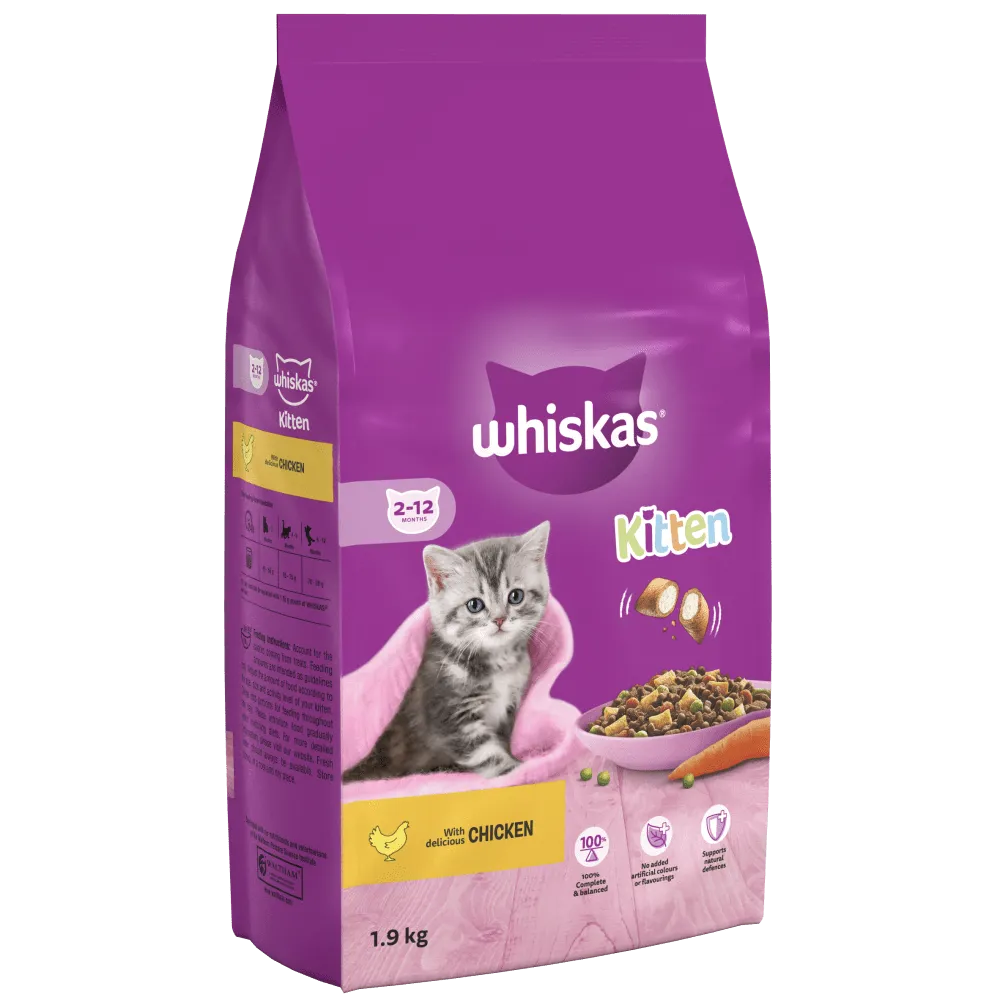 Whiskas Kitten 2-12 Months with Chicken Dry Kitten Food