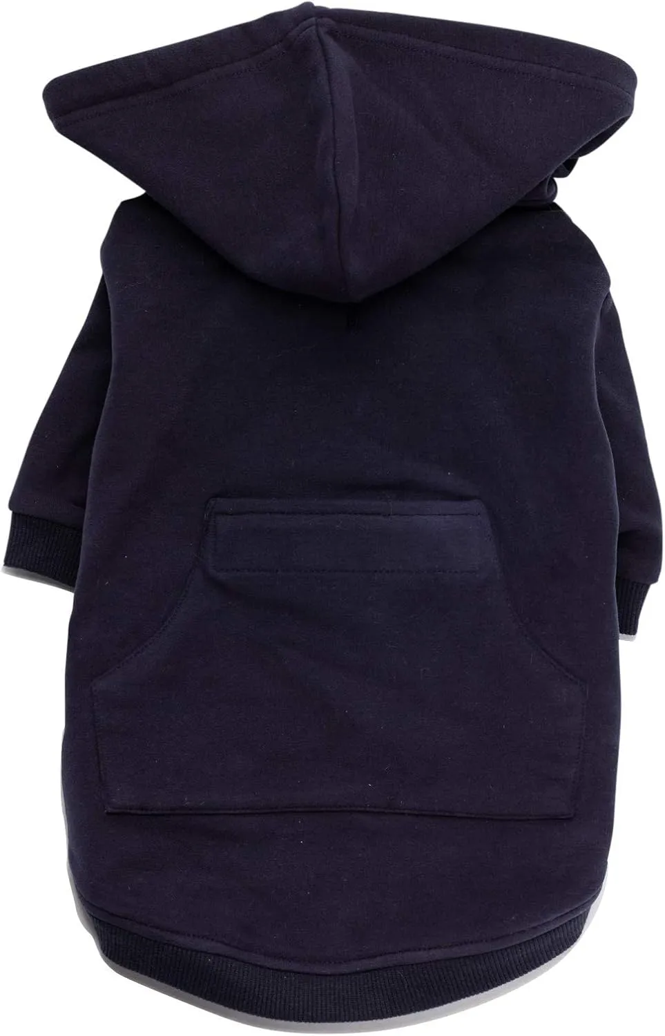 Zip Up Adventure Dog Hoodie with Hook & Loop Pockets and Adjustable Drawstring Hood - XXS to XXL - Multiple Colors - Comfortable & Versatile Dog Hoodies (Navy, XS)
