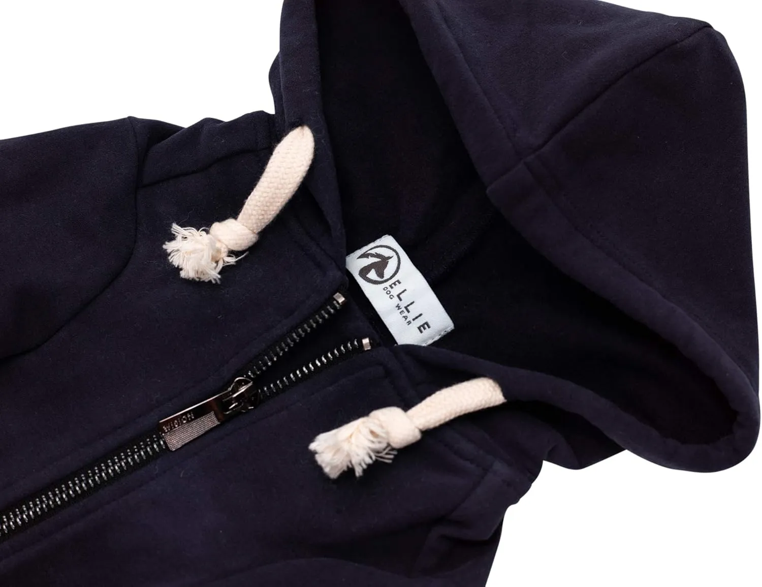 Zip Up Adventure Dog Hoodie with Hook & Loop Pockets and Adjustable Drawstring Hood - XXS to XXL - Multiple Colors - Comfortable & Versatile Dog Hoodies (Navy, XS)